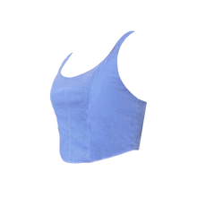 Load image into Gallery viewer, Upcycled Corset Top - Classic Blue
