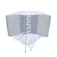 Load image into Gallery viewer, Upcycled Strapless Corset Top - Classic Blue