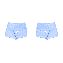 Load image into Gallery viewer, Upcycled Corset Top w/ Cuff Bracelets - Classic Blue