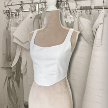 Load image into Gallery viewer, Upcycled Corset Top - White
