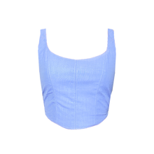 Load image into Gallery viewer, Upcycled Corset Top - Classic Blue
