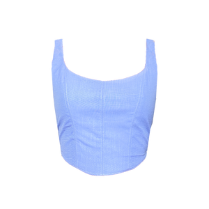 Upcycled Corset Top - Classic Blue