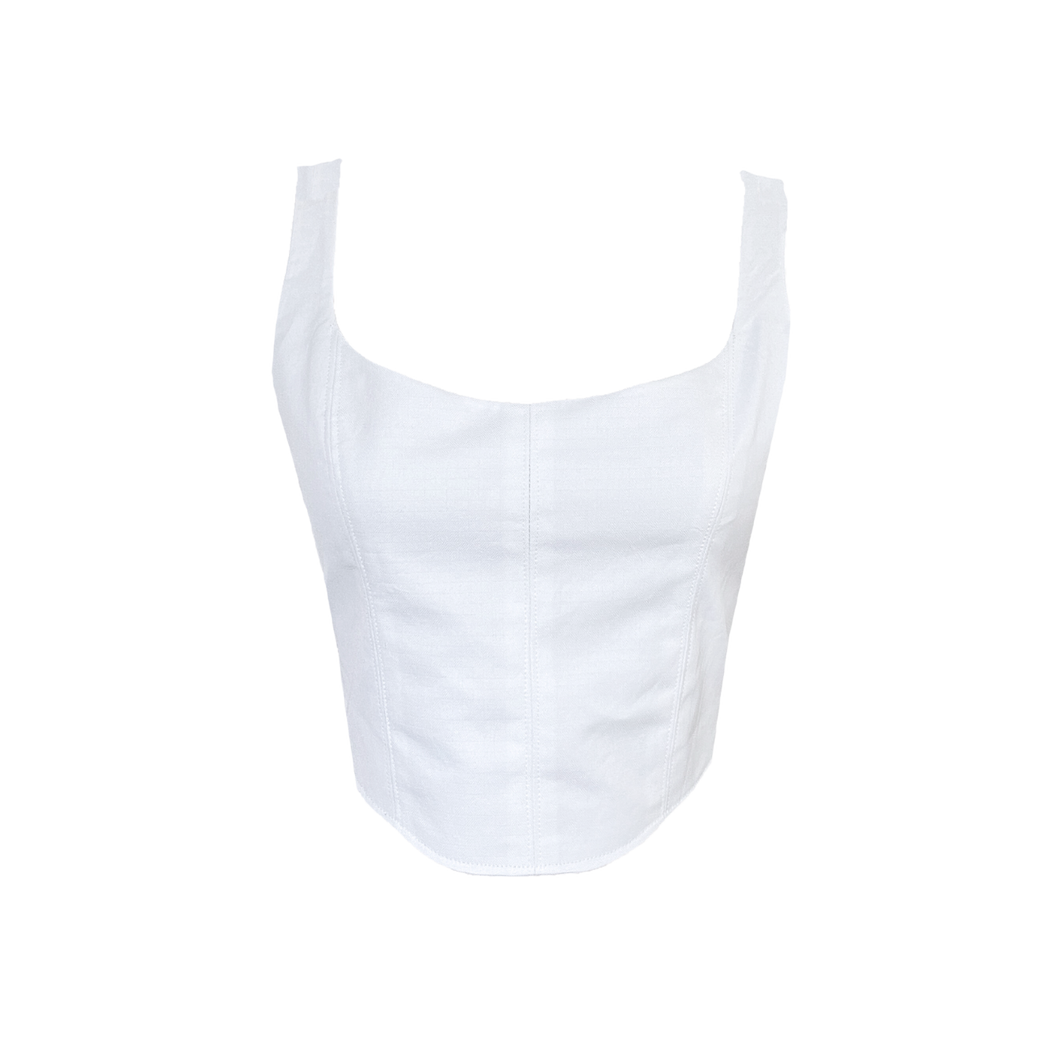 Upcycled Corset Top - White